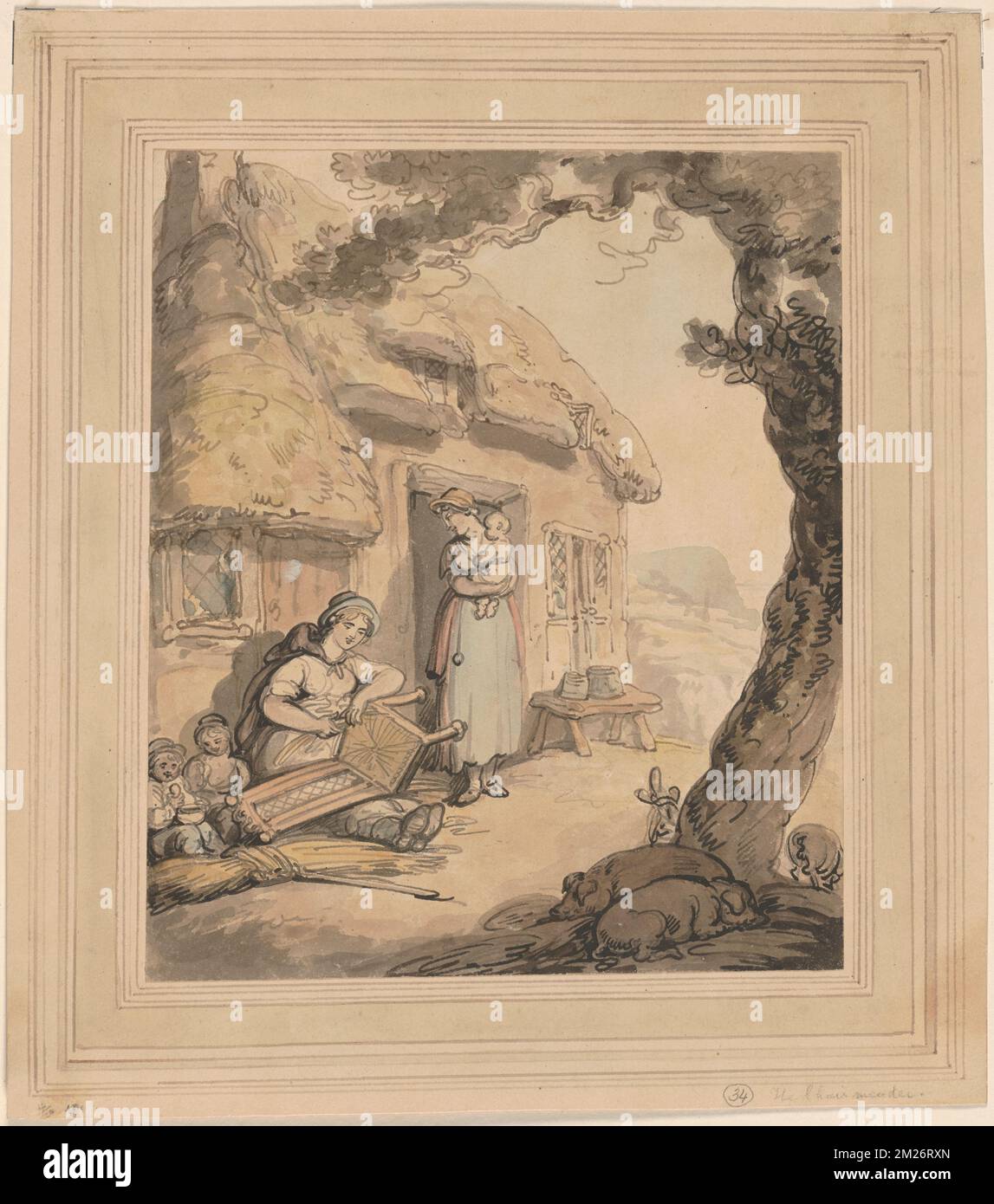 The chair mender , Maintenance & repair, Chairs, Dwellings, Children