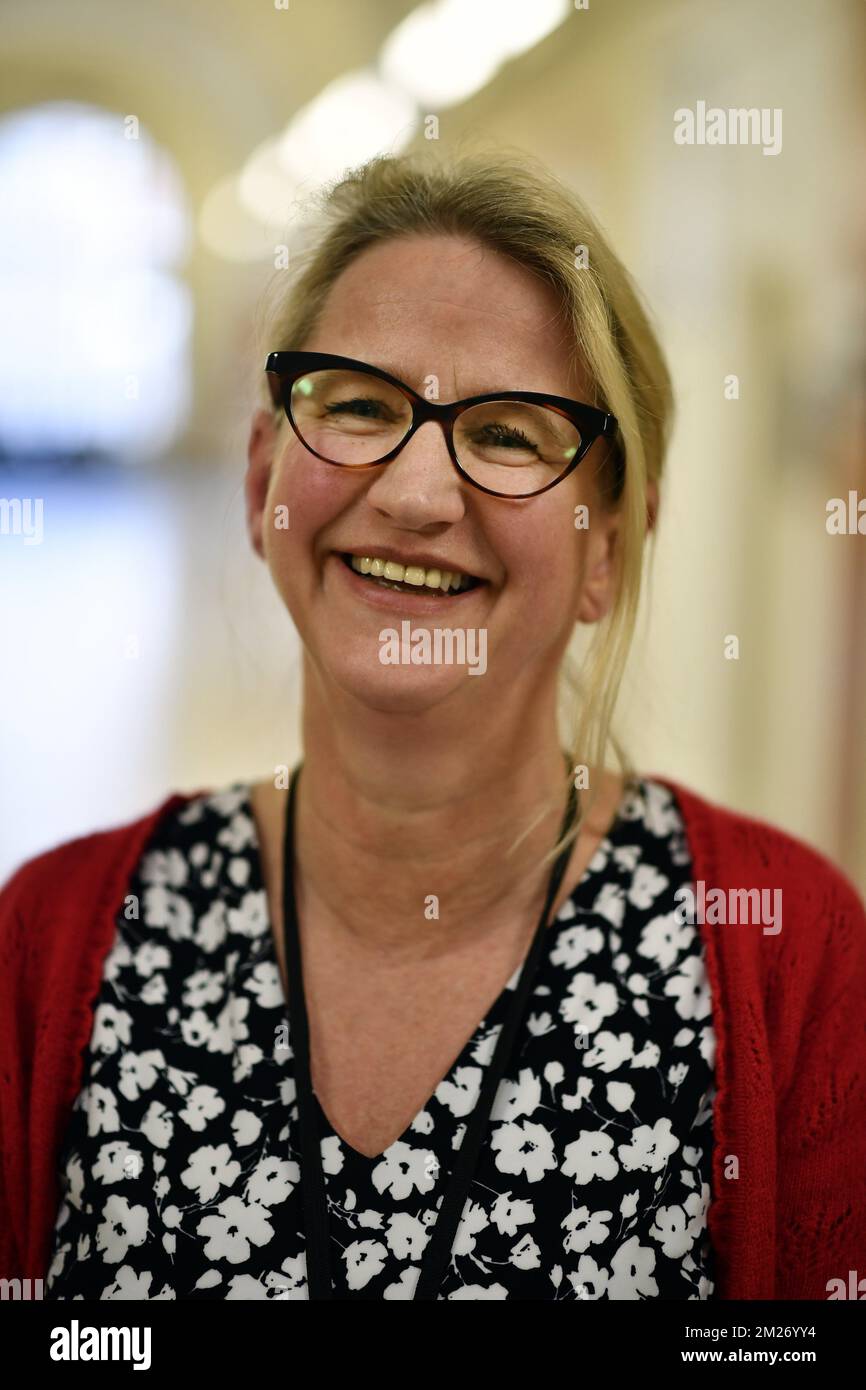 Antwerp prison chairwoman Leen Lion pictured during a visit to the Antwerp prison, Monday 08 May 2017. BELGA PHOTO ERIC LALMAND  Stock Photo
