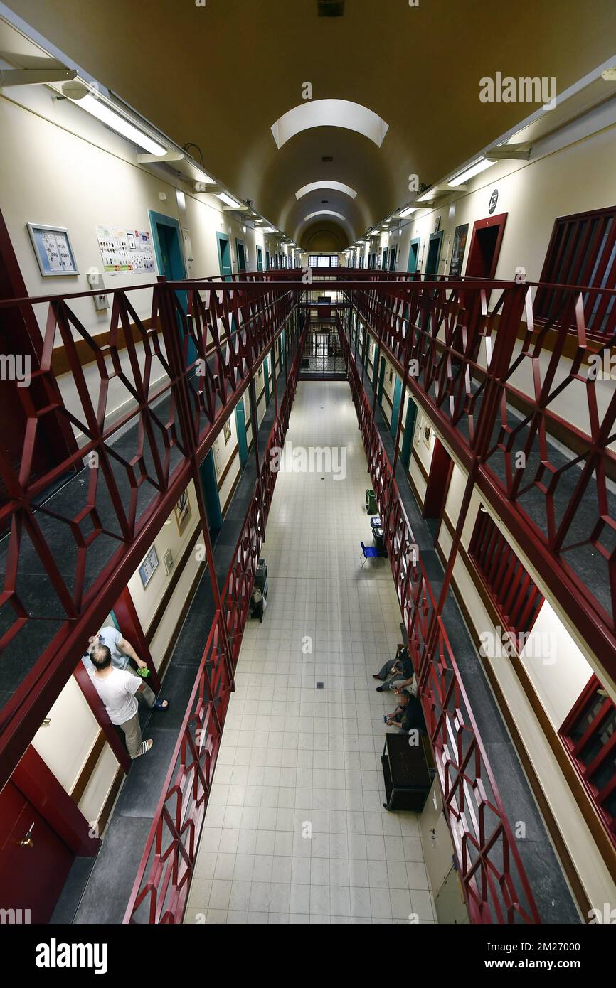 Illustration picture shows the Antwerp prison, Monday 08 May 2017. BELGA PHOTO ERIC LALMAND  Stock Photo