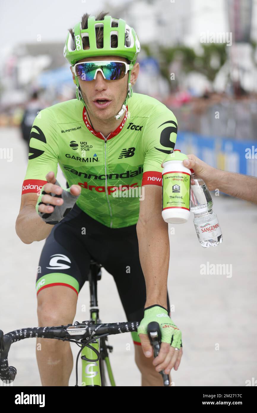 French Pierre Roland of Cannondale Drapac Pro Cycling Team pictured during the seventh stage of the Giro 2017 cycling tour, 224 km from Castrovillari to Alberobello, Italy, Friday 12 May 2017. BELGA PHOTO YUZURU SUNADA  Stock Photo
