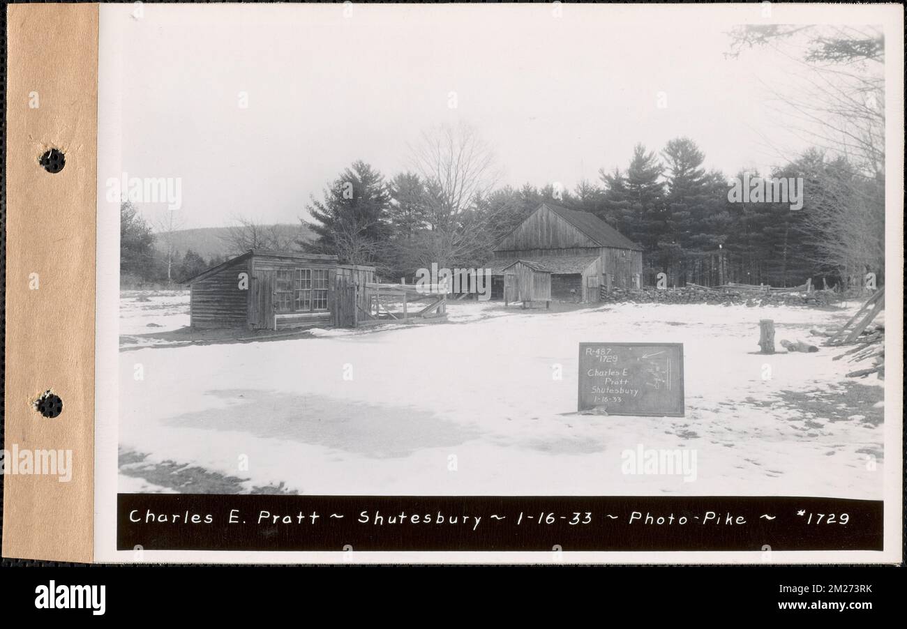 Charles E. Pratt, barn, Shutesbury, Mass., Jan. 16, 1933 Parcel no