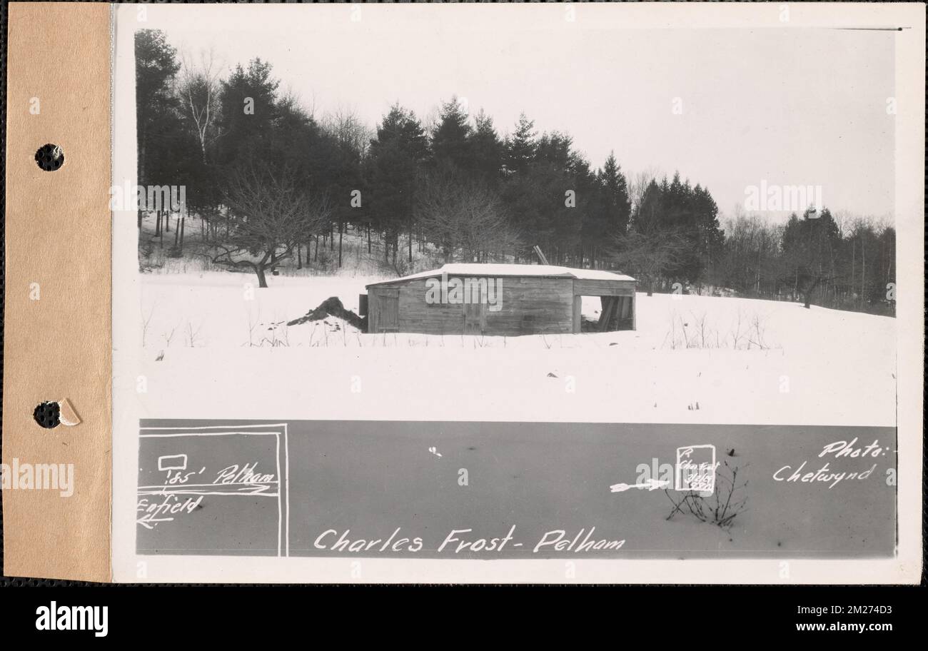 Charles Frost, shed, Pelham, Mass., Mar. 2, 1929 Parcel no. 34717, Charles F. Frost
