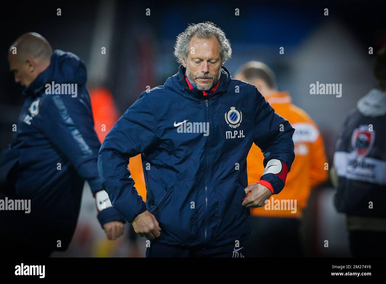 Pascal Braud Club's head coach Michel Preud'homme pictured during the Jupiler Pro ...