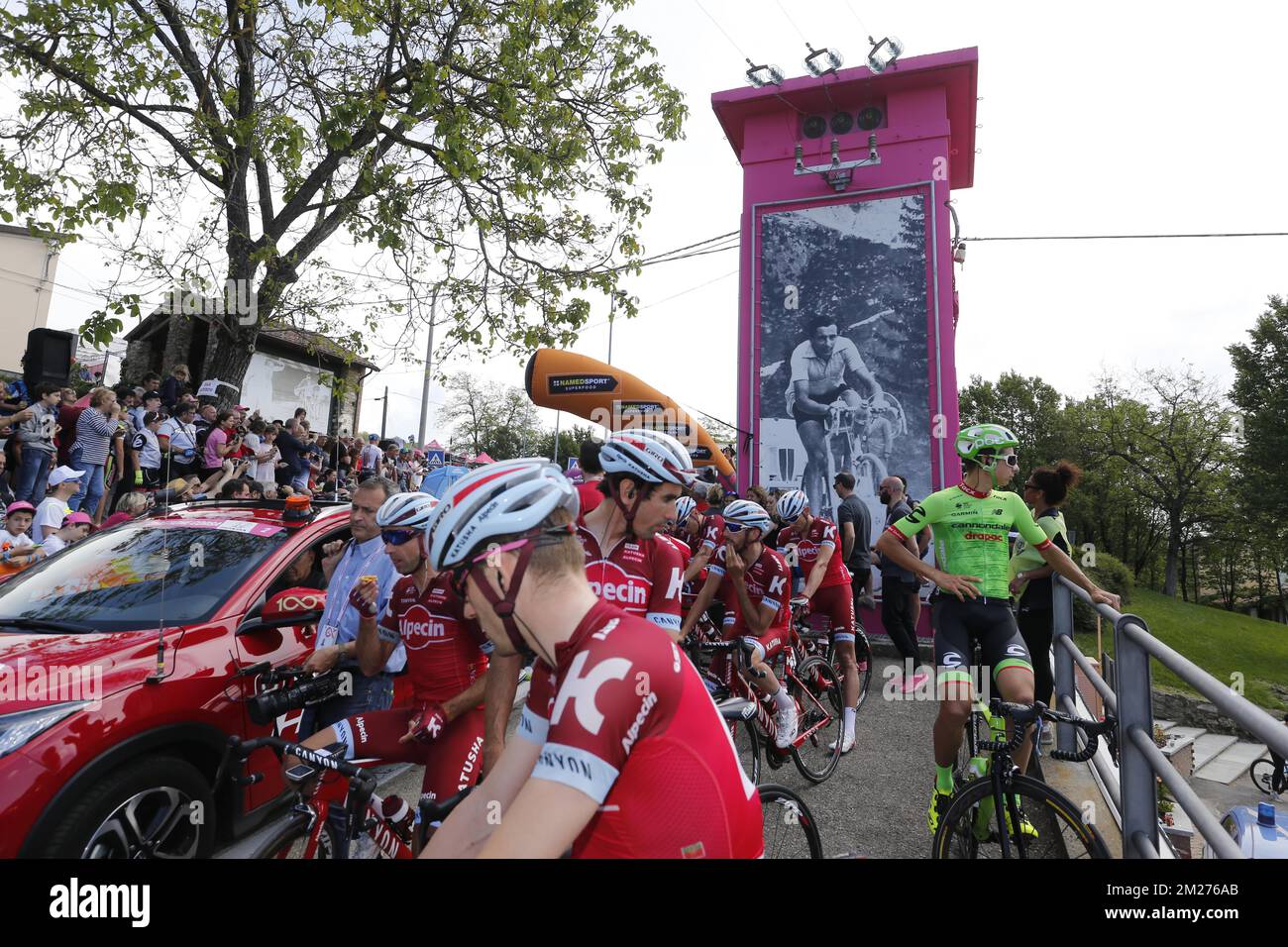 Illustration picture taken at the start of the fourteenth stage of the Giro 2017 cycling tour, 131 km from Castellania to Oropa, Italy, Saturday 20 May 2017. BELGA PHOTO YUZURU SUNADA  Stock Photo