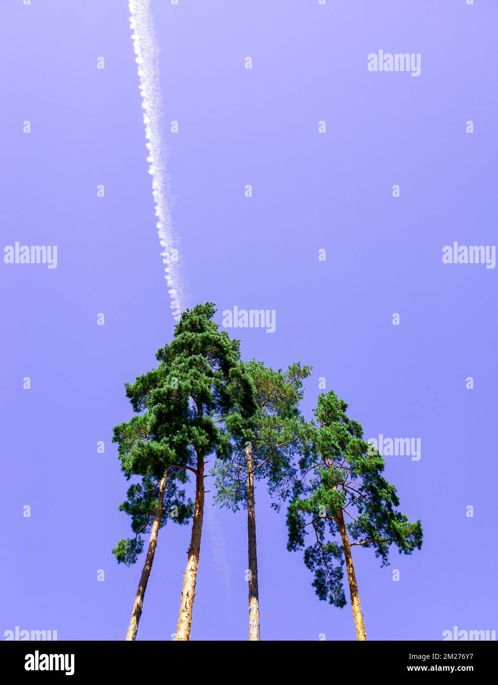 White contrail hi-res stock photography and images - Alamy