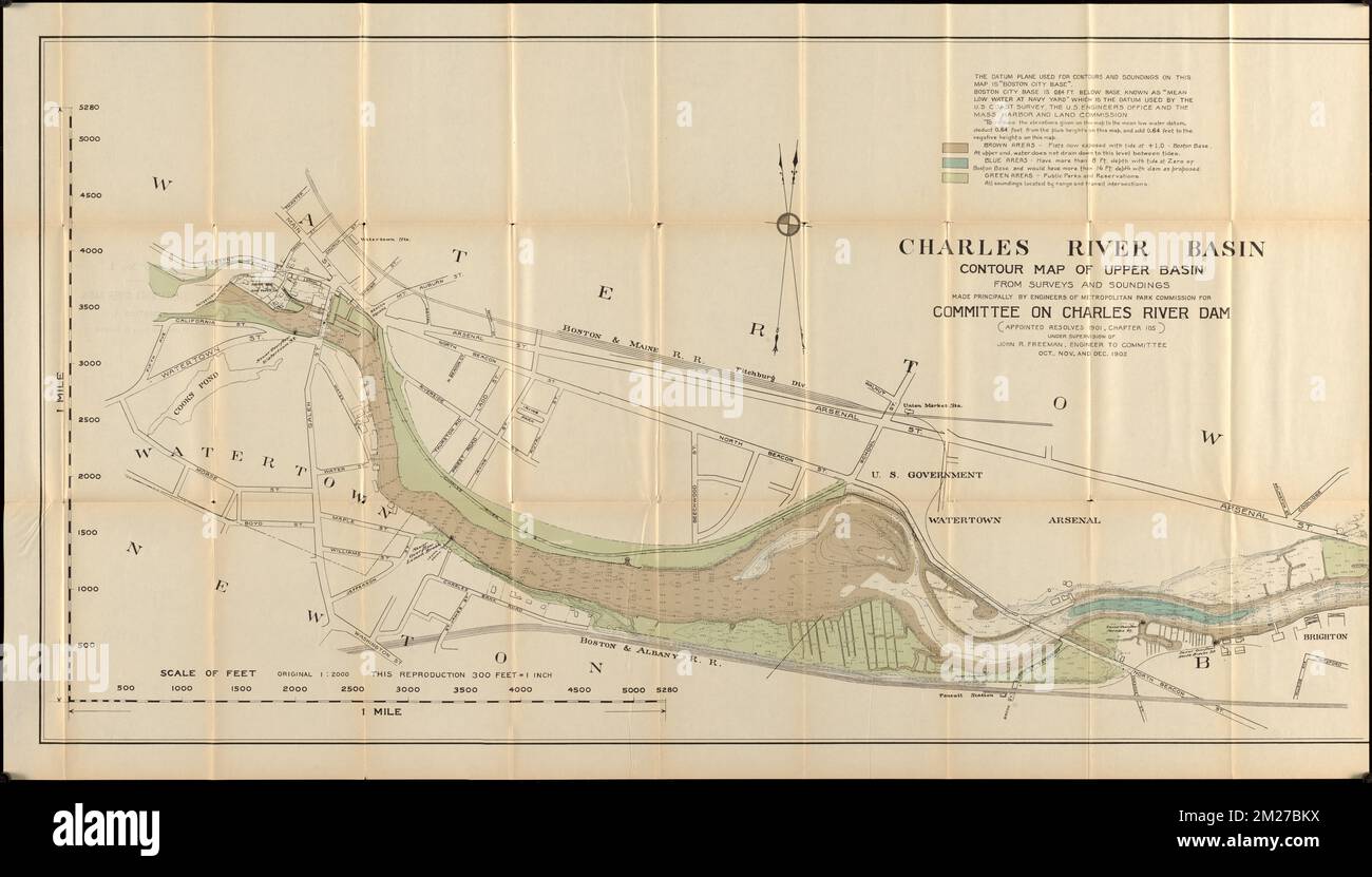 Contour Map of the Charles River Basin