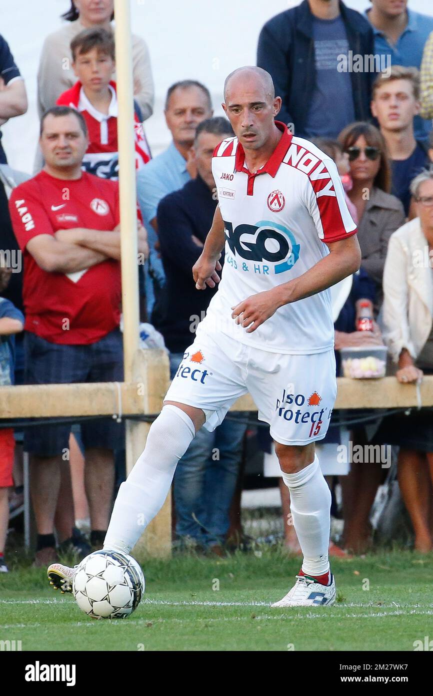 Kortrijk's Christophe Lepoint pictured in action during a friendly soccer game between KV Kortrijk and Wikings Kortrijk, in Kortrijk, Friday 23 June 2017, the first friendly game of Jupiler Pro League team KVK. BELGA PHOTO BRUNO FAHY Stock Photo
