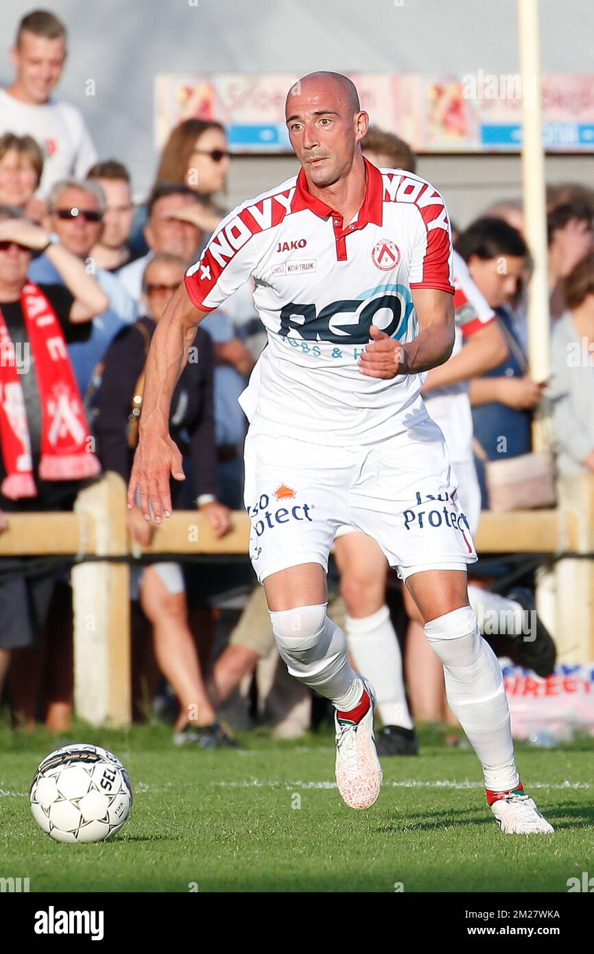 Kortrijk's Christophe Lepoint pictured in action during a friendly soccer game between KV Kortrijk and Wikings Kortrijk, in Kortrijk, Friday 23 June 2017, the first friendly game of Jupiler Pro League team KVK. BELGA PHOTO BRUNO FAHY Stock Photo