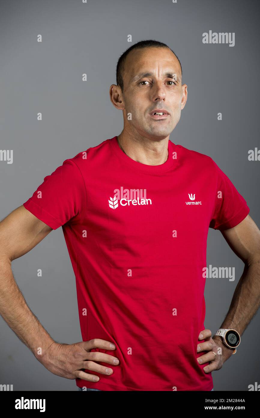 Belgian Abdelhadi El Hachimi poses for the photographer during a