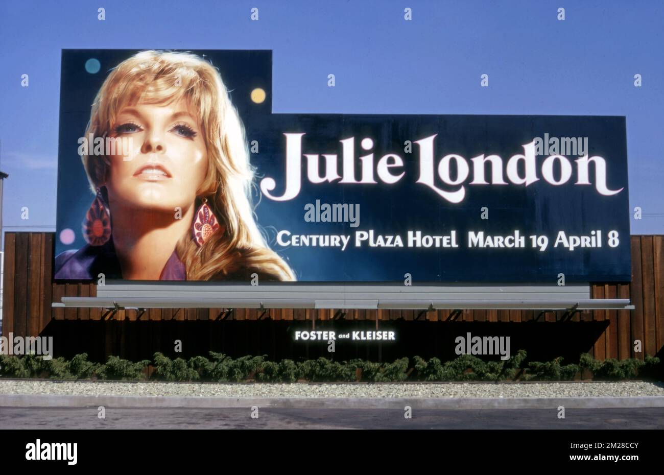 Julie London billboard, Los Angeles,CA circa 1970s Stock Photo