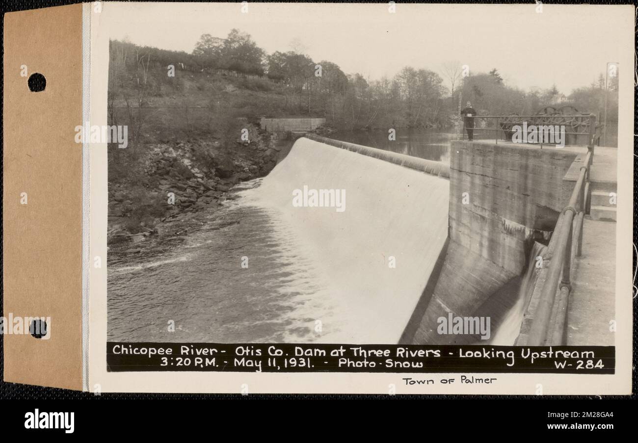 Chicopee River, Otis Co., dam at Three Rivers, looking upstream, Palmer