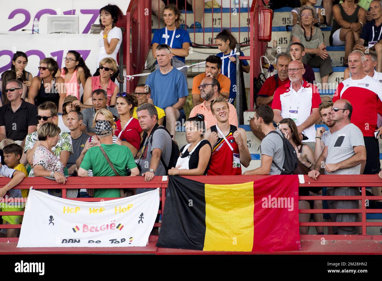 Belgian Jean-Baptiste Nutte is seen at on the third day of the U20 European Championships Athletics, in Grosseto, Italy, Saturday 22 July 2017. This year, the biyearly Championships for athletes who are 19 years old or younger are taking place from 20 to 23 July. BELGA PHOTO JASPER JACOBS Stock Photo