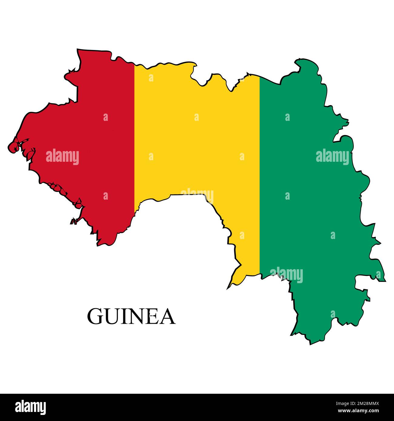 Guinea map vector illustration. Global economy. Famous country. Western