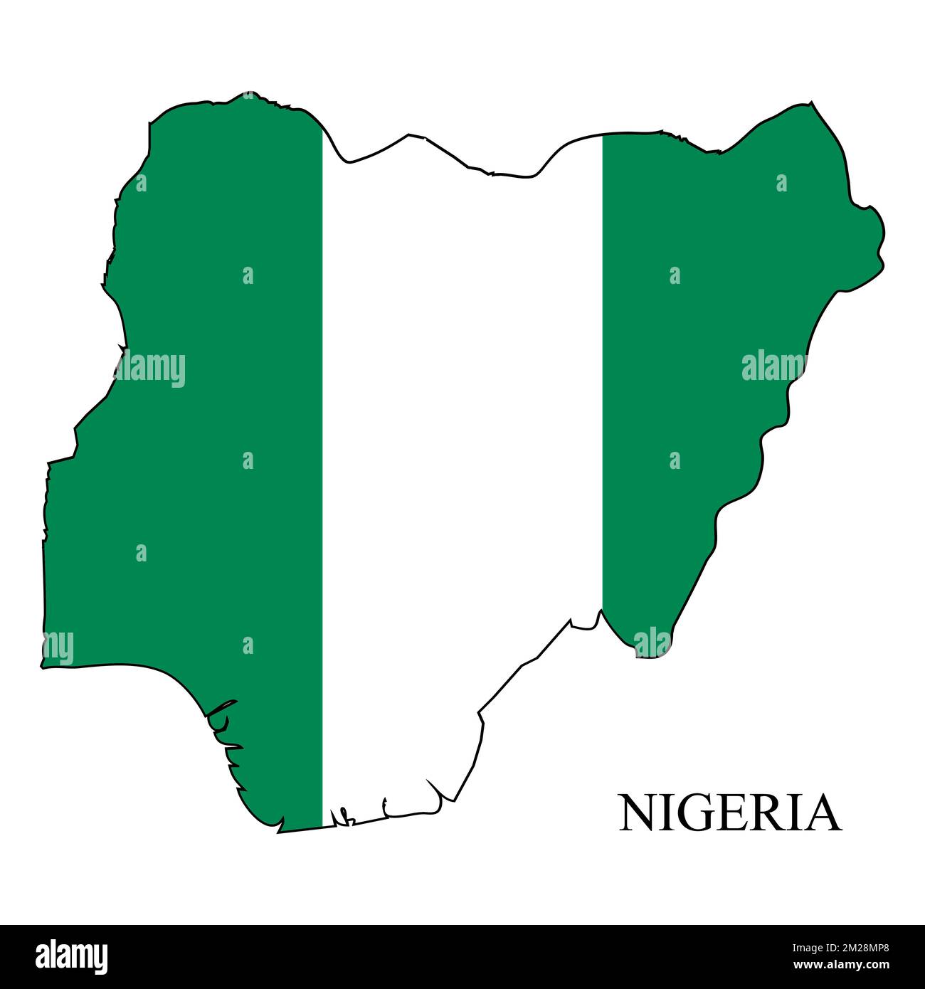 Nigeria map vector illustration. Global economy. Famous country
