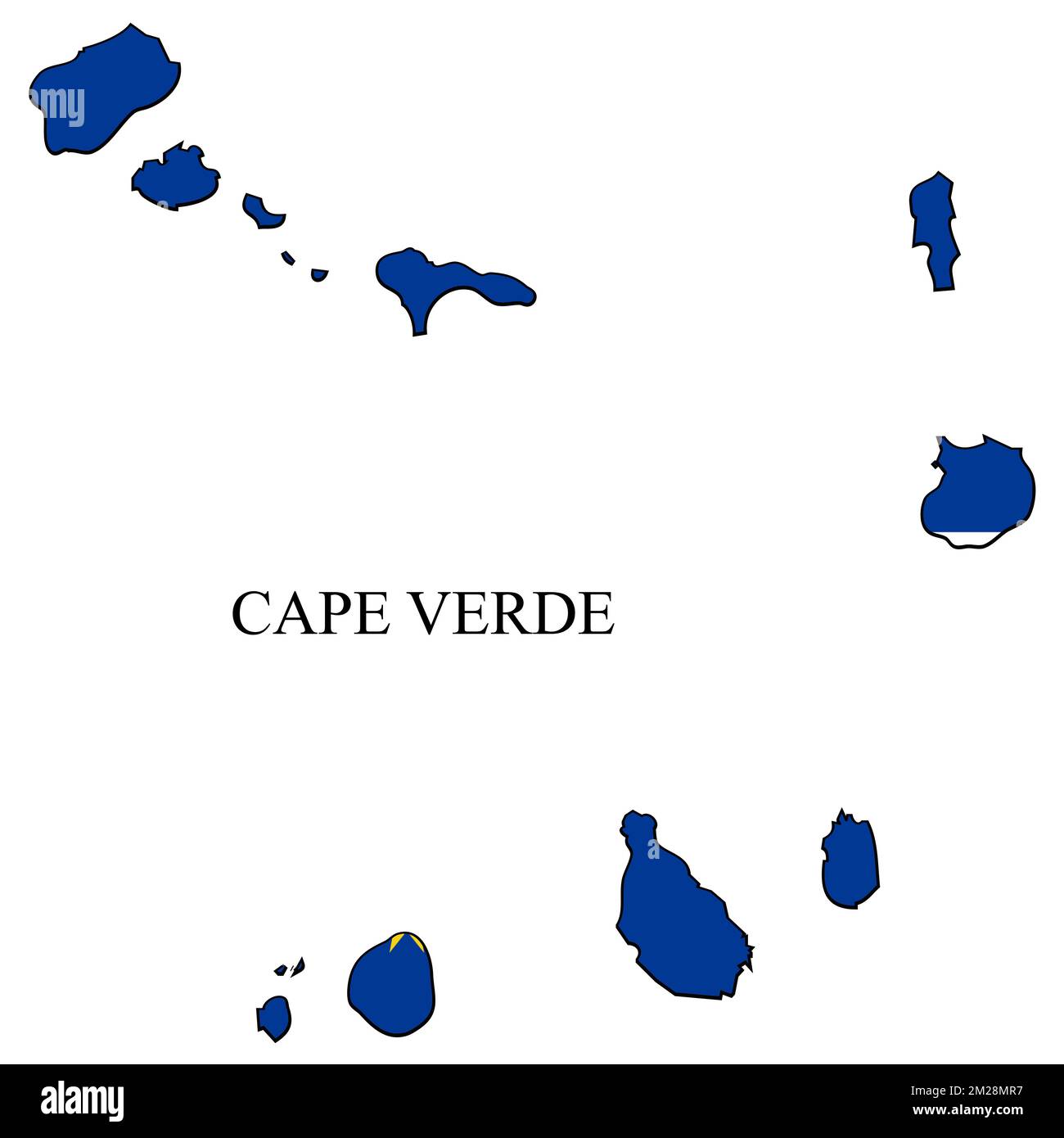 Cape Verde map vector illustration. Global economy. Famous country. Western Africa. Africa. Stock Vector