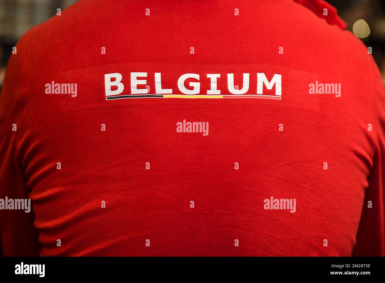 A team Belgium shirt pictured before the start of the IAAF World Championships 2017 in London, United Kingdom, Wednesday 02 August 2017. BELGA PHOTO DIRK WAEM  Stock Photo
