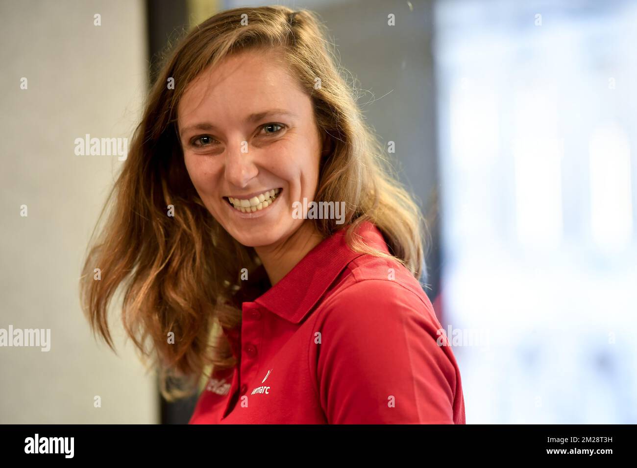 Belgian Fanny Smets poses for the photographer before the start of the IAAF World Championships 2017 in London, United Kingdom, Wednesday 02 August 2017. BELGA PHOTO DIRK WAEM  Stock Photo