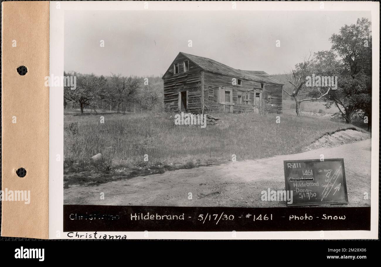 Christianna Hildebrand, old house, Dana, Mass., May 17, 1930 Parcel