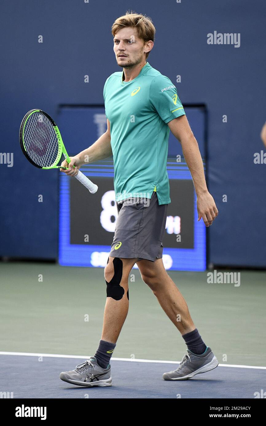 Belgian David Goffin pictured during a tennis game between Belgian