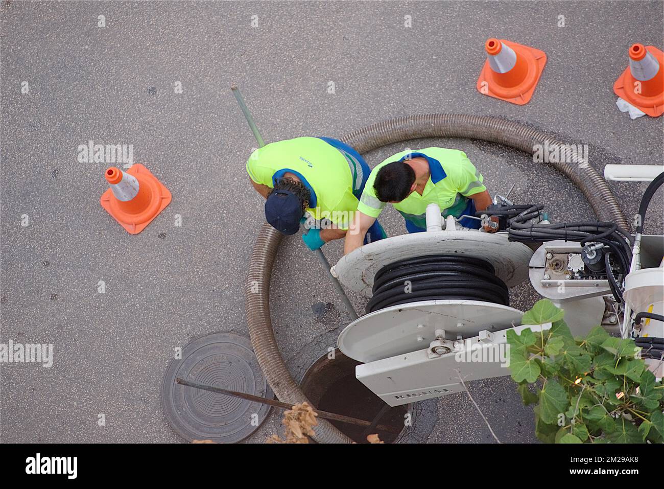 Sewers cleaning | Nettoyage des égouts 31/08/2017 Stock Photo