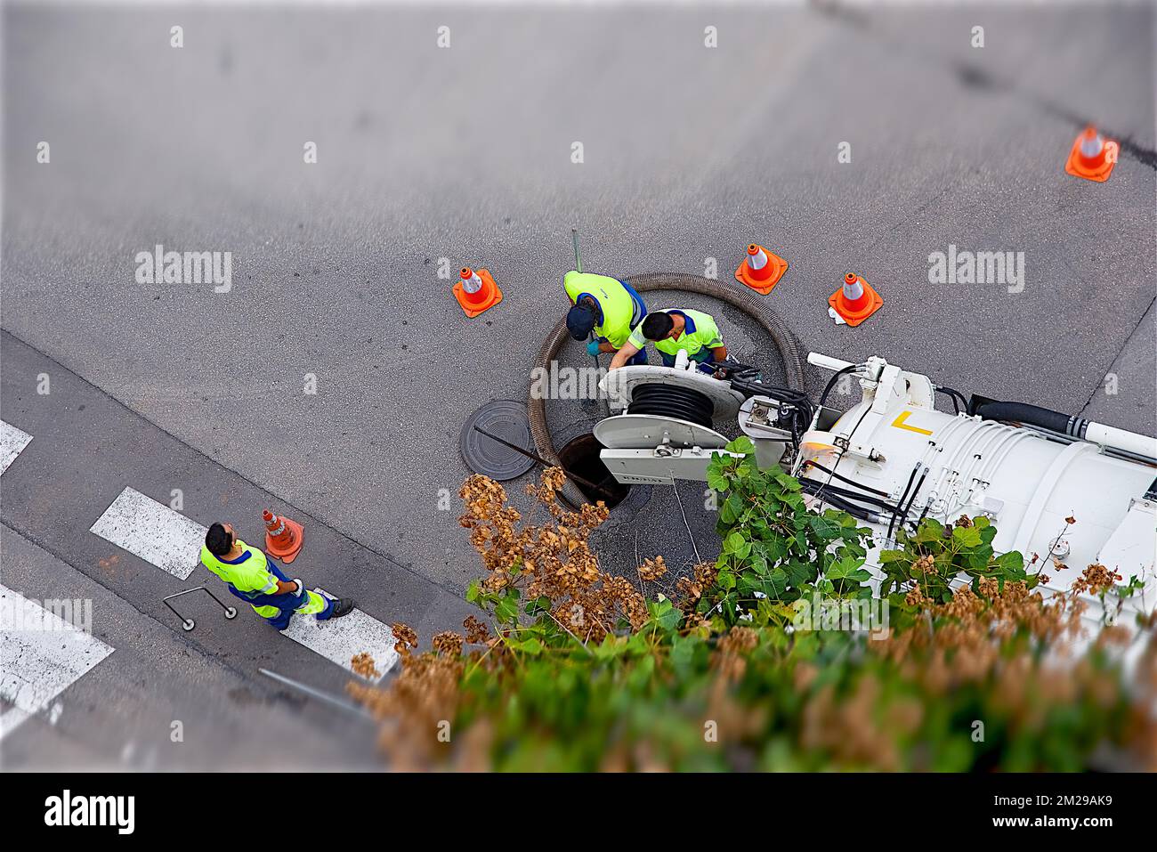 Sewers cleaning | Nettoyage des égouts 31/08/2017 Stock Photo