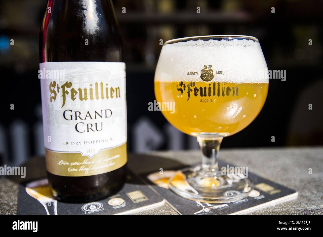Illustration picture shows a Saint Feuillien beer at the 19th edition ...