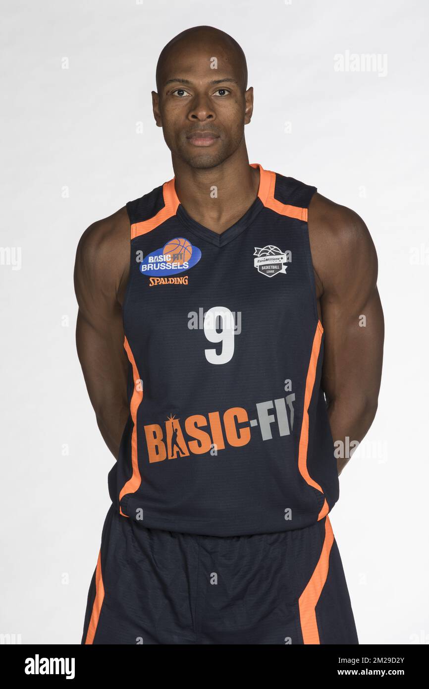 Brussels' Guy Muya poses for the photoshoot of Euromillions basket club ...