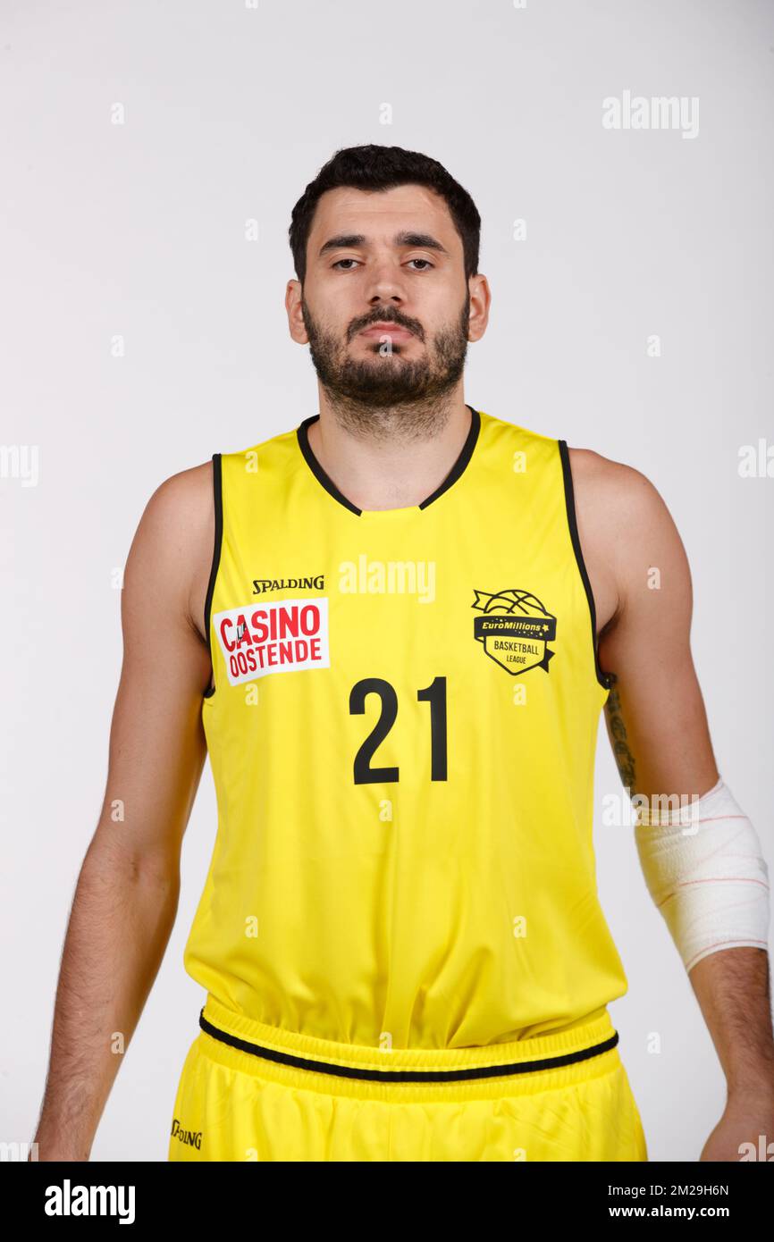 BC Oostende's Marko Jagodic Kuridza poses for the photographer at the