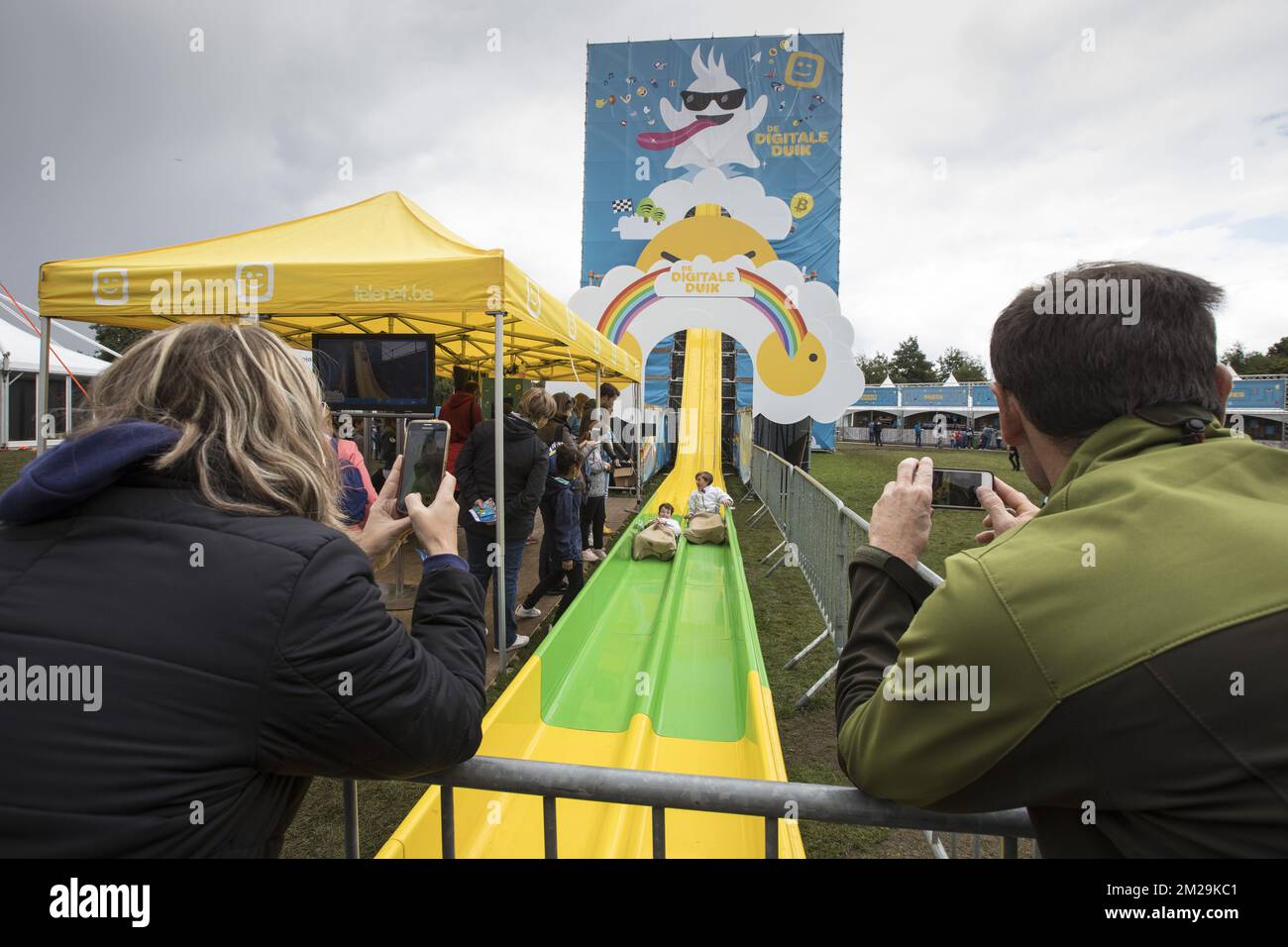 ATTENTION EDITORS - FOCUS COVERAGE REQUESTED TO BELGA - EDITORIAL USE ONLY sfeerbeeld and general ambiance the second day of the 'Digitale Duik' festival organised by Telenet, in Boon, Saturday 16 September 2017. BELGA PHOTO KOEN BLANCKAERT Stock Photo
