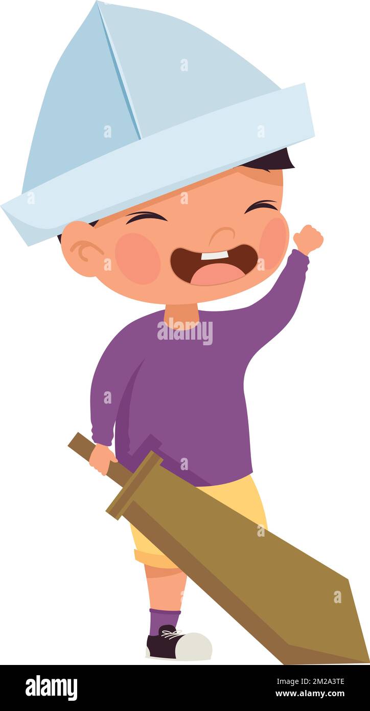 little boy playing pirates character Stock Vector Image & Art - Alamy