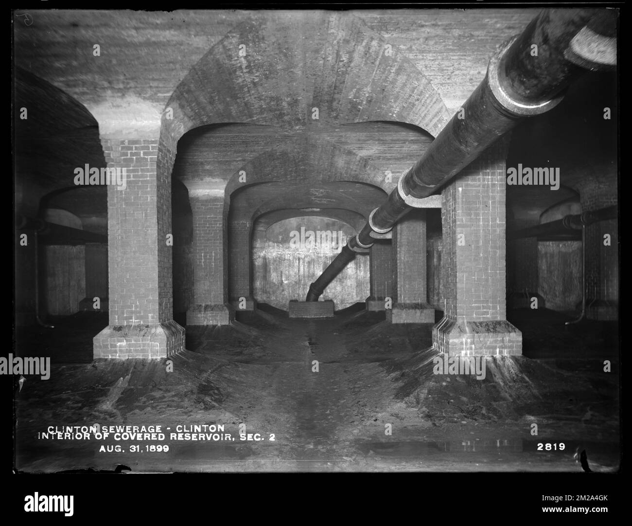 Water Works Section Clinton Sewerage, interior of covered reservoir, Section 2, Clinton ...