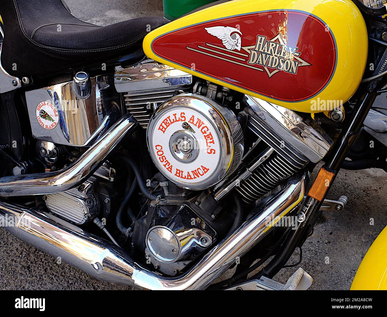 Harley davidson hell's angel hi-res stock photography and Harley davidson hell's angel hi-res stock photography and