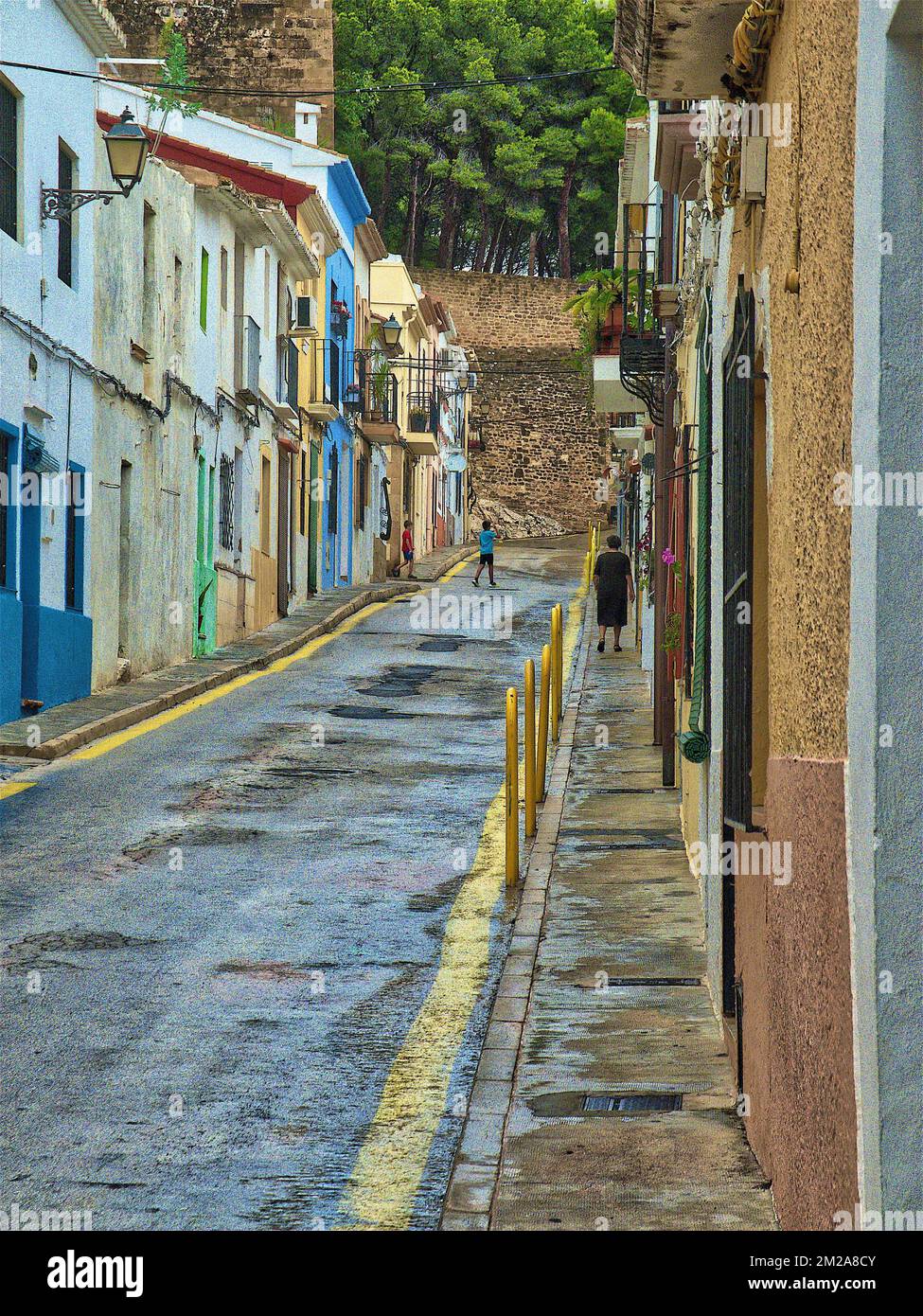 little streets of Denia | Ruelles de Dénia 29/08/2017 Stock Photo