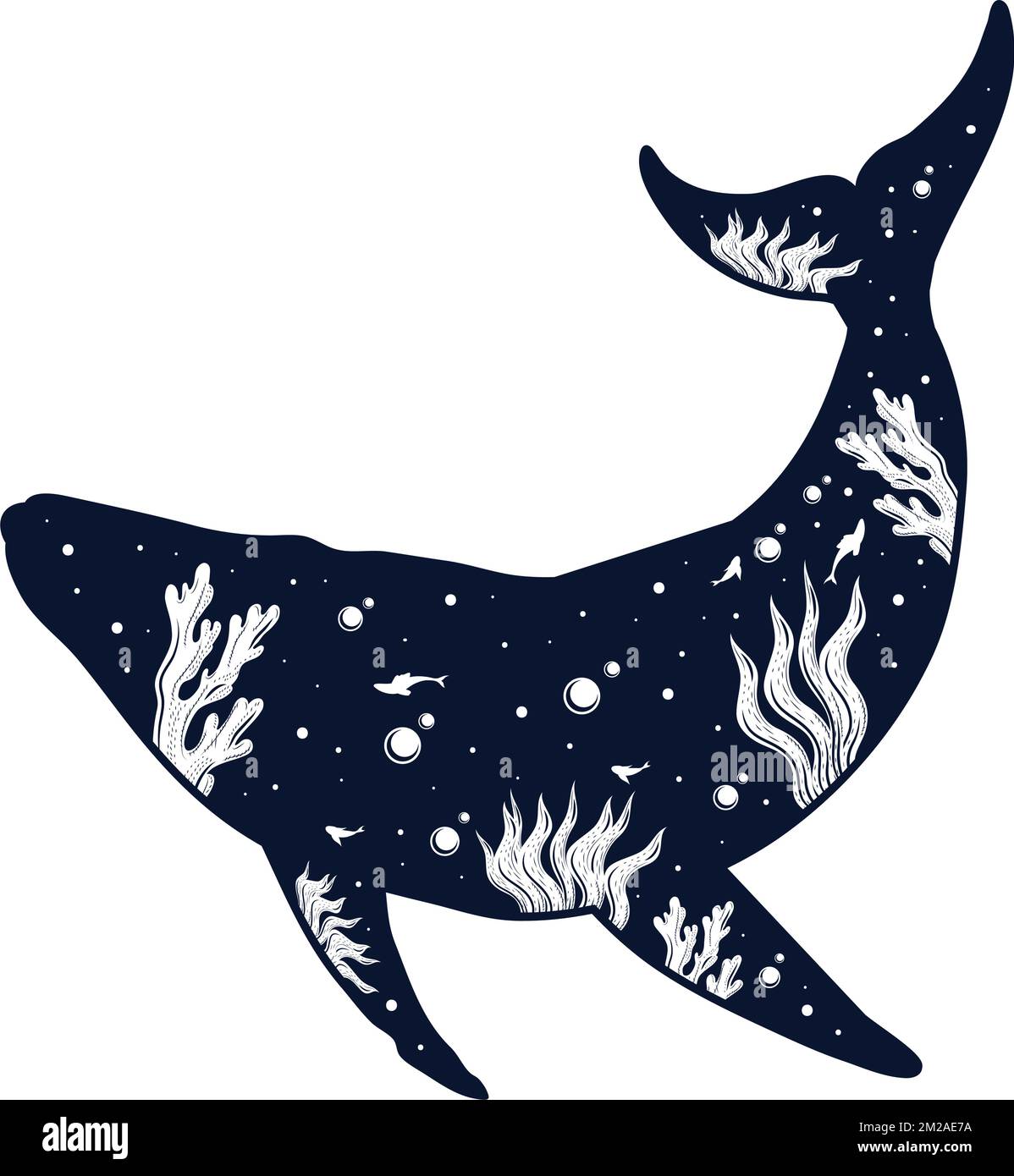 whale surreal sea life icon Stock Vector Image & Art - Alamy