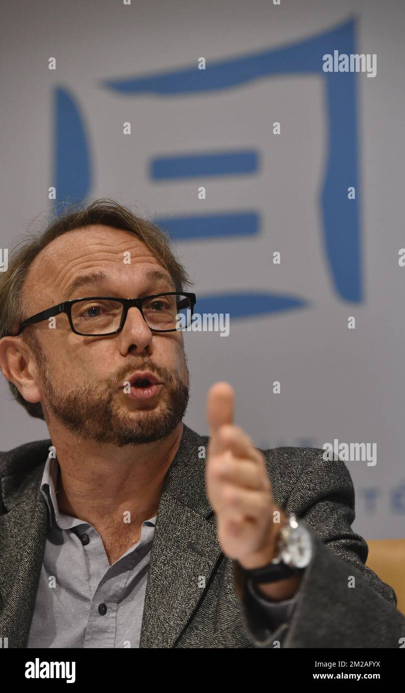 Director Michel Pasteel pictured during a press conference of the institute for the equality of women and men for the launch of the campaign against discrimination linked with pregnancy, called 'Maman reset a bord' - 'Mama blijf aan boord', in Brussels, Monday 23 October 2017. BELGA PHOTO ERIC LALMAND Stock Photo