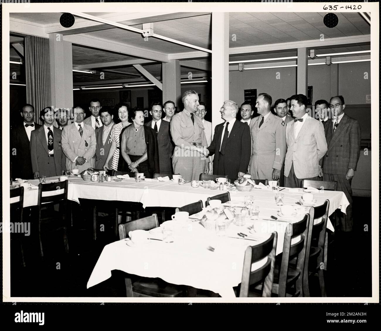 Colonel Dinner Col. Mesick with people at dinner event , Ordnance industry, Armories ...