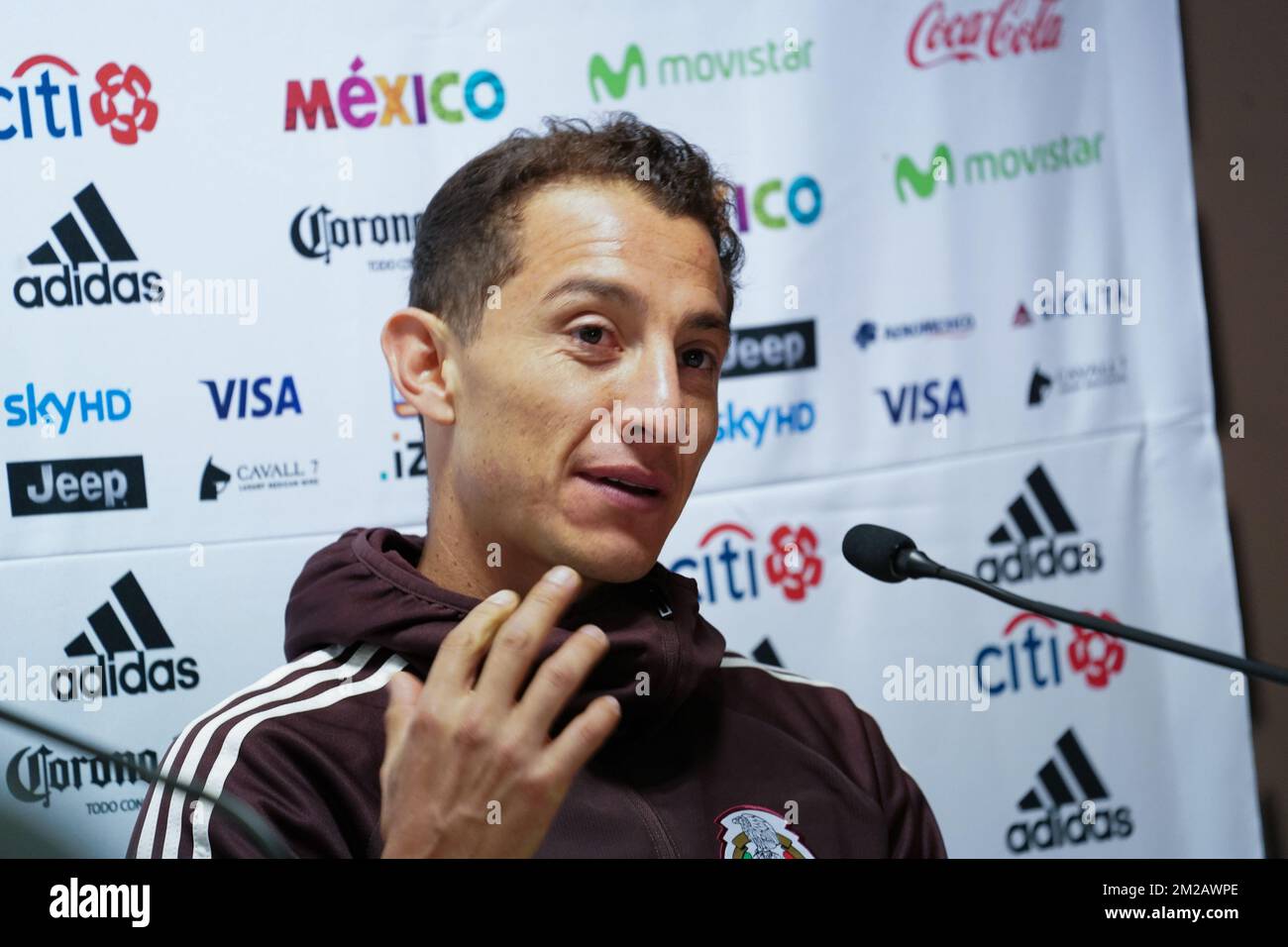 Mexico's Andres Guardado pictured during a training session of Mexican national soccer team El Tri, Thursday 09 November 2017, in Brussels. The team will be playing a friendly game against Belgium on 10th November. BELGA PHOTO BRUNO FAHY Stock Photo