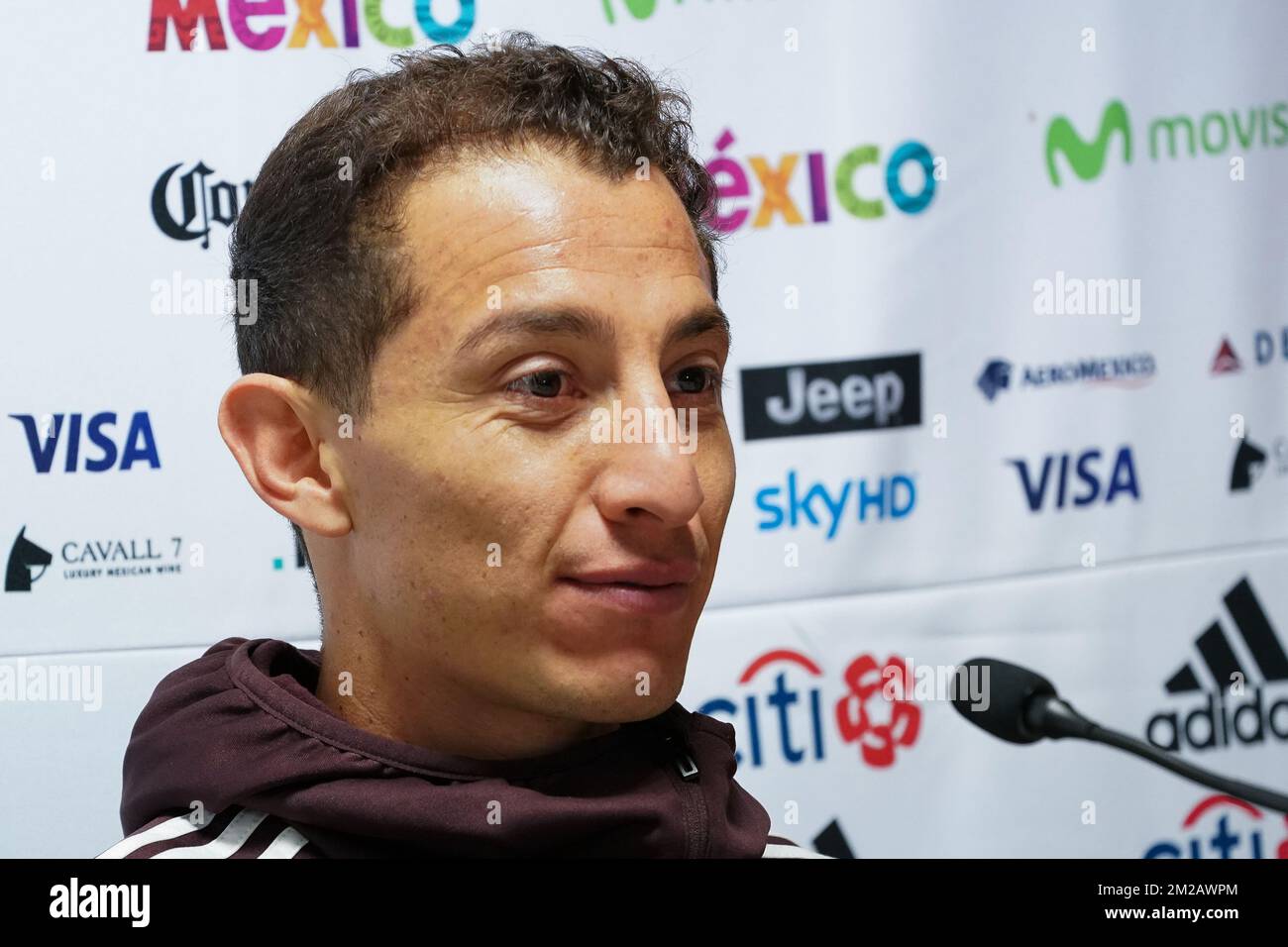 Mexico's Andres Guardado pictured during a press conference of Mexican national soccer team El Tri, Thursday 09 November 2017, in Brussels. The team will be playing a friendly game against Balgium on 10th November. BELGA PHOTO BRUNO FAHY Stock Photo