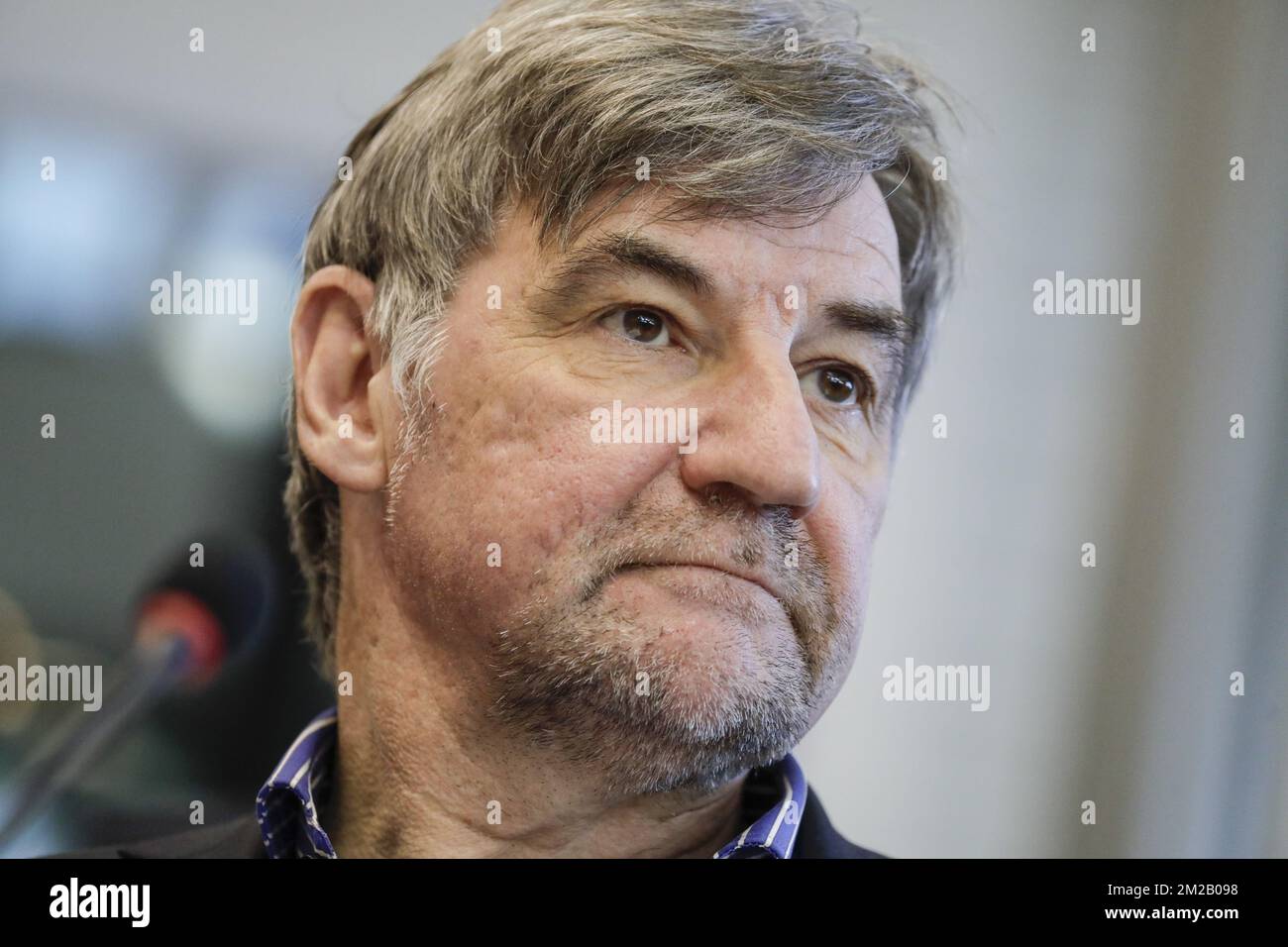 N-VA's Wilfried Vandaele pictured during a dialogue session between parliament of the Brussels Region, Flemish parliament and Walloon parliament on climate ahead of COP23 climate top in Bonn later this month, in Brussels, Monday 13 November 2017. BELGA PHOTO THIERRY ROGE Stock Photo