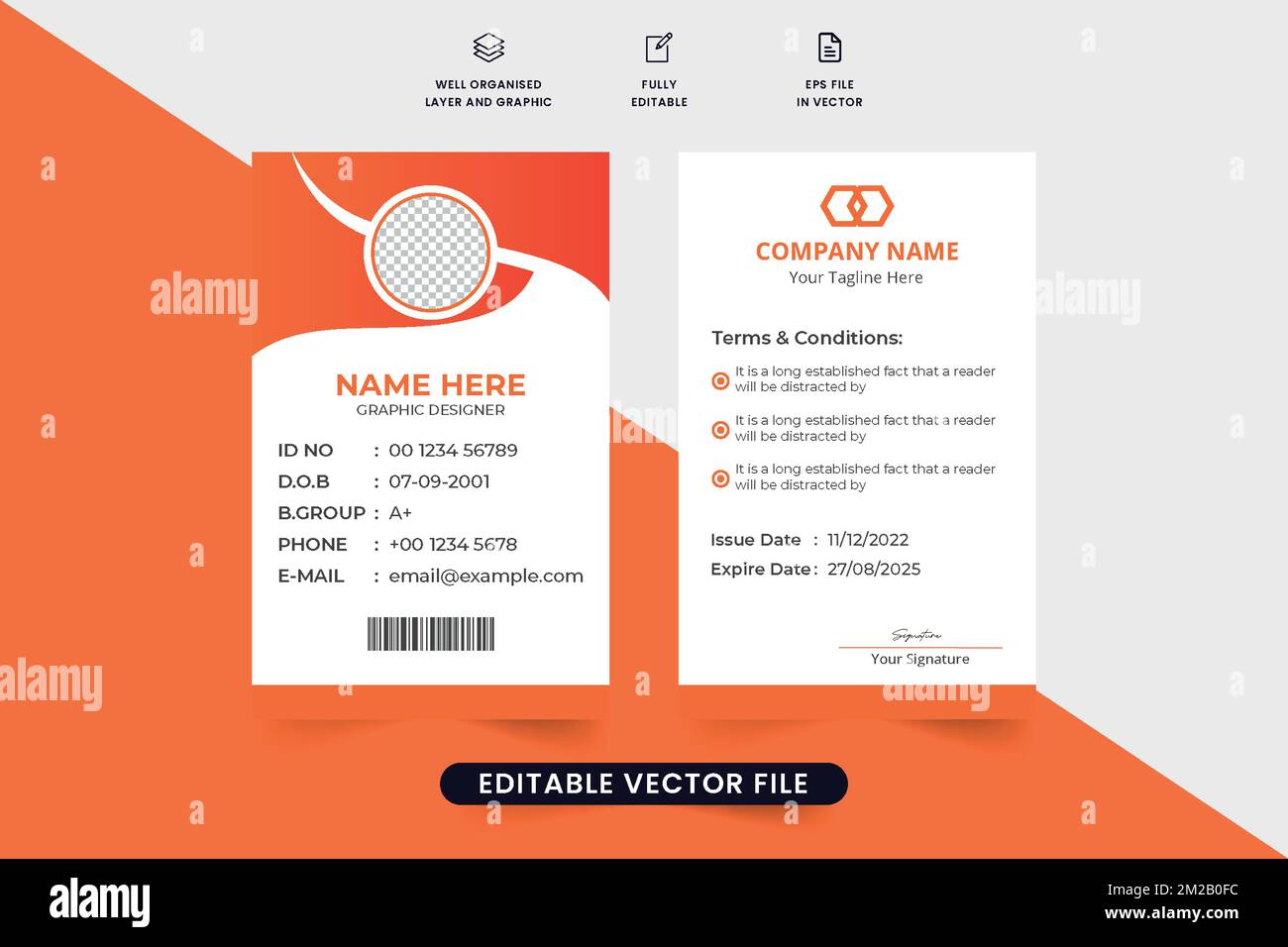 Office Stationery And ID Card Design With Abstract Shapes Company office-stationery-and-id-card-design-with-abstract-shapes-company