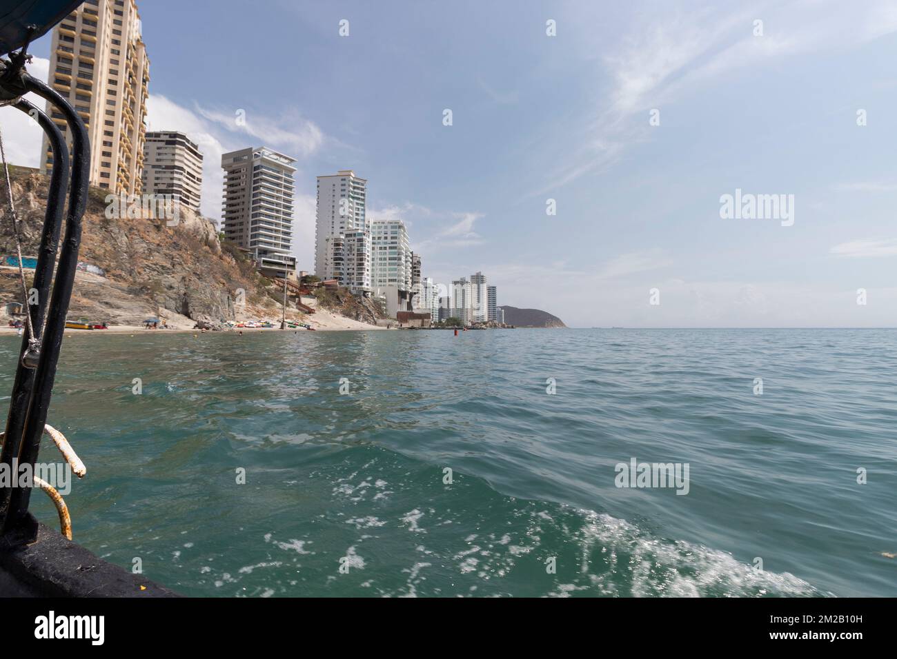 New apartments building construction in rodadero beach located at the colombian santa marta city