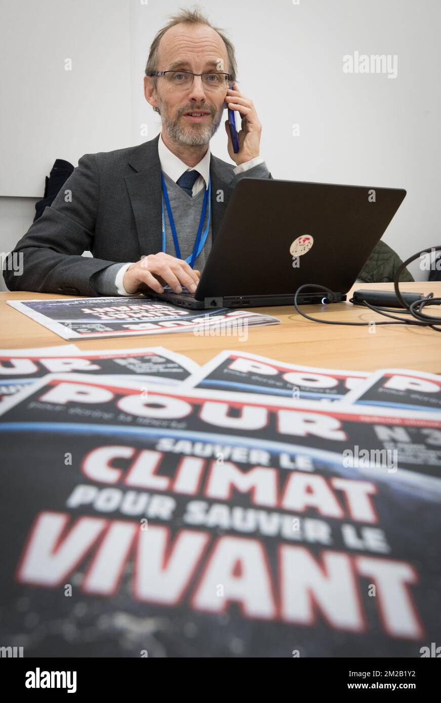 Belgian Directorate General Environment Climate Change Head of Service Peter Wittoeck pictured during the COP23 United Nations Climate Change Conference in Bonn, Germany, Thursday 16 November 2017. Some 150 world leaders gather from 6 to 17 November in order to achieve a legally binding and universal agreement on climate. BELGA PHOTO BENOIT DOPPAGNE Stock Photo