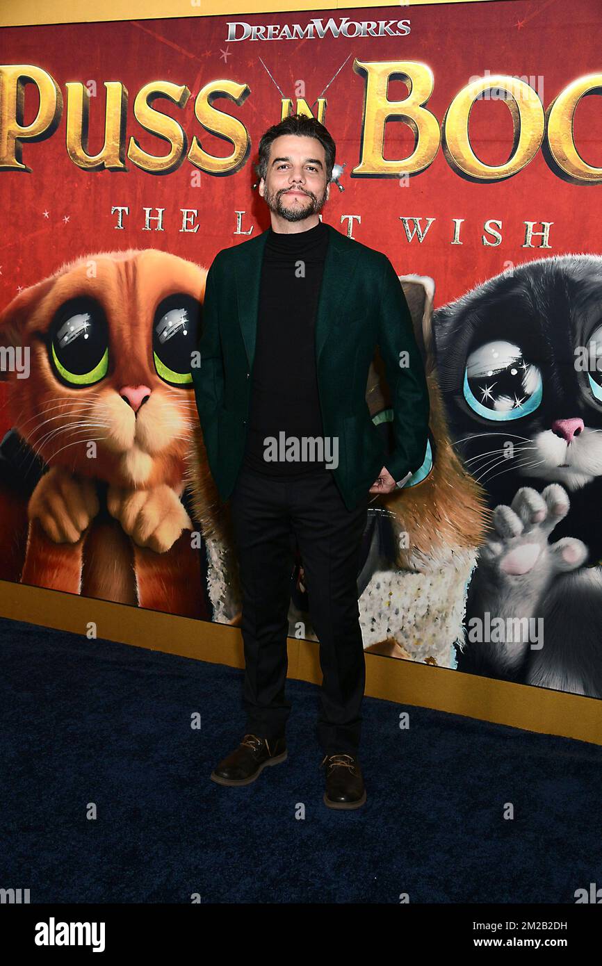 Wagner Moura attends 'Puss in Boots: The Last Wish' World Premiere on December 13, 2022 at Jazz at Lincoln Center in New York, New York, USA. Robin Platzer/ Twin Images/ Credit: Sipa USA/Alamy Live News Stock Photo