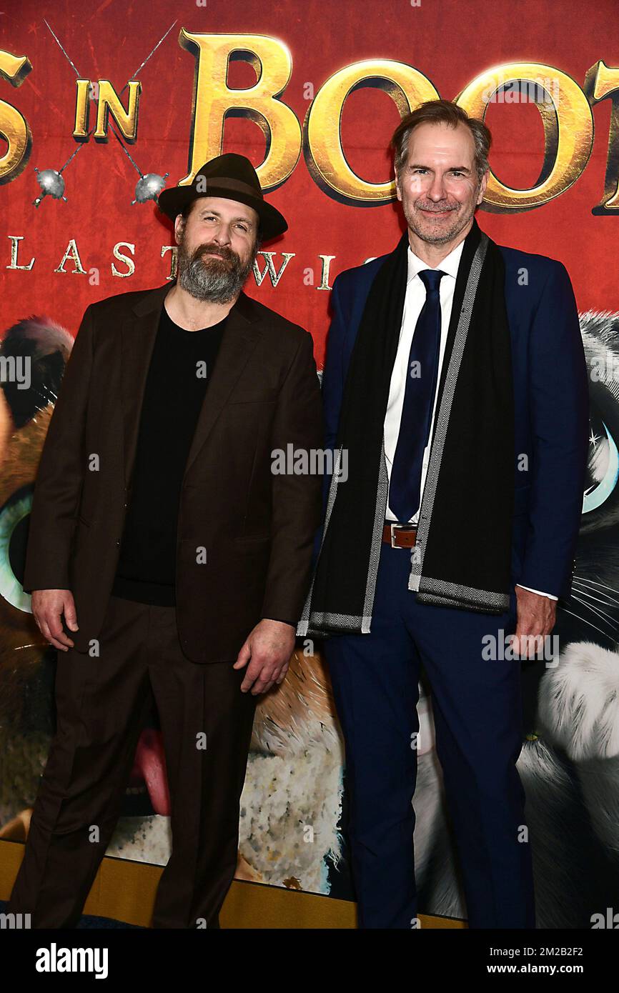 Paul Fisher writers Tommy Swerdlow and Paul Fisher attend "Puss in Boots: The Last