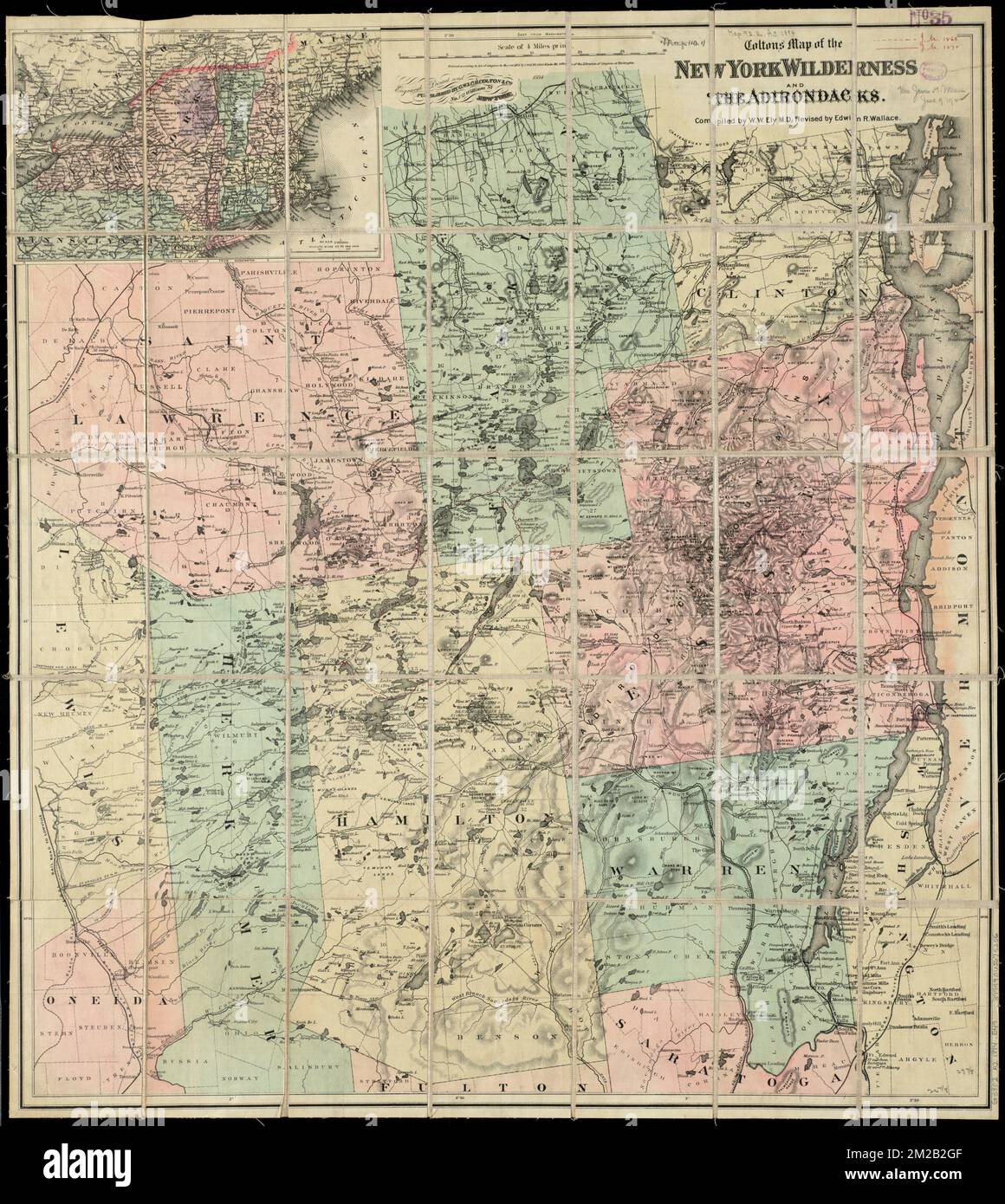 Colton's map of the New York Wilderness and the Adirondacks 