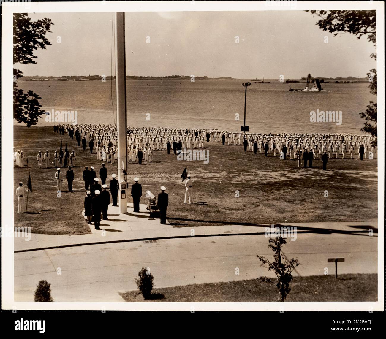 Commanding Officer's Saturday inspection on Dewey Field, Coasters