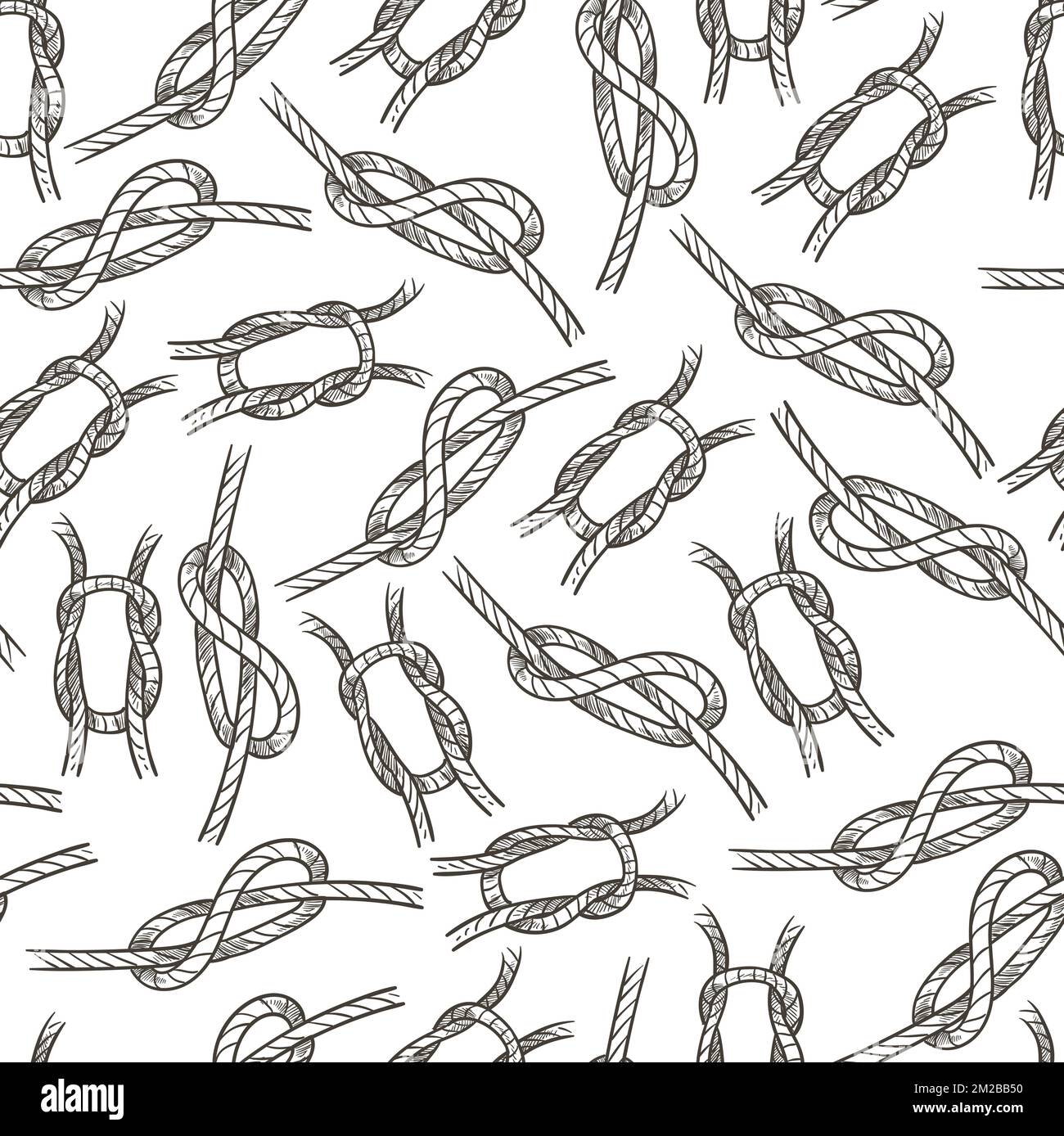 Cordage for sailing, knots and loops of ropes Stock Vector Image & Art