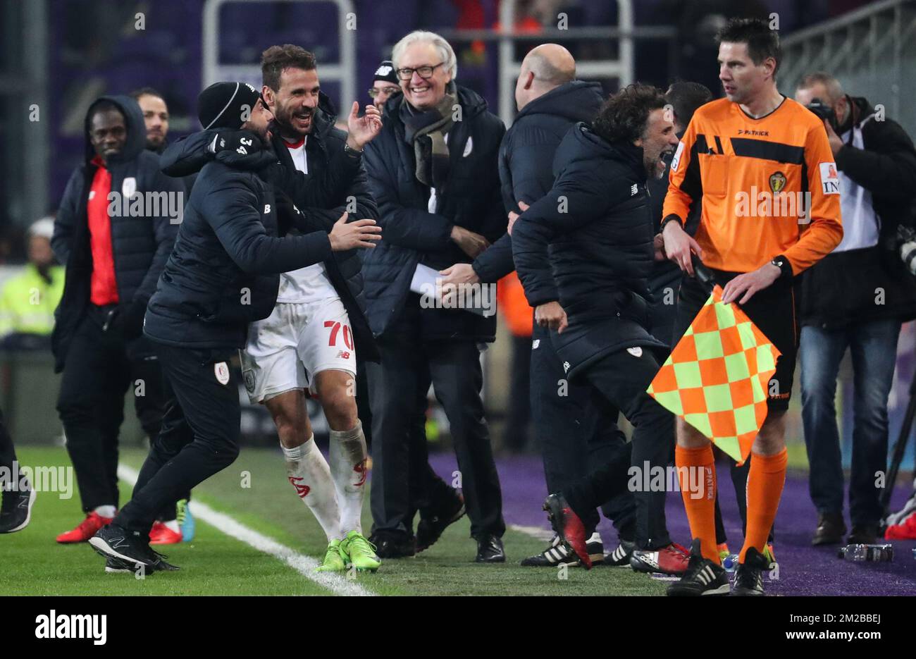 Standard's Orlando Sa celebrates after winning a Croky Cup 1/8 final game between RSC Anderlecht