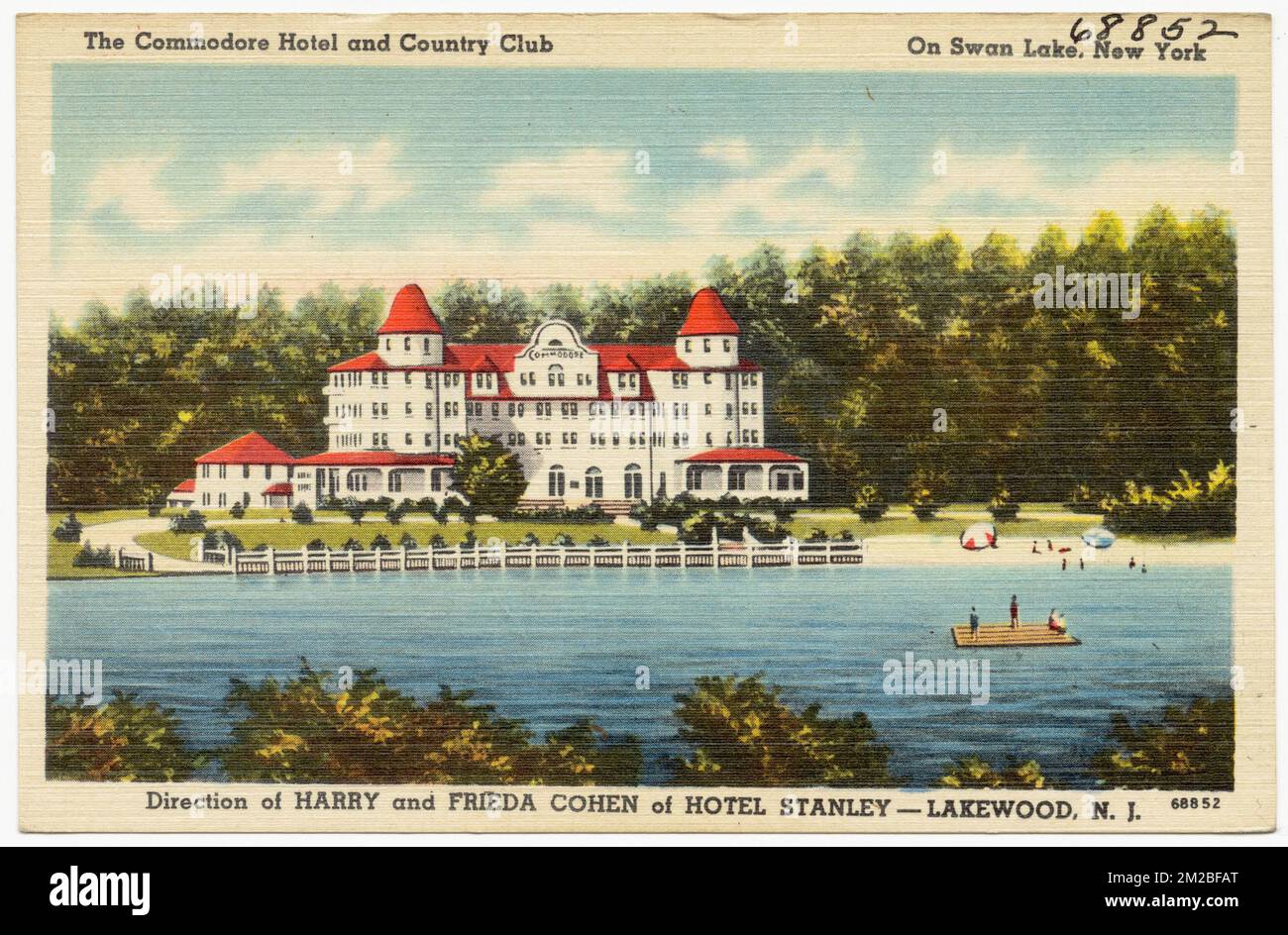 The Commodore Hotel and Country Club on Swan Lake, New York, direction