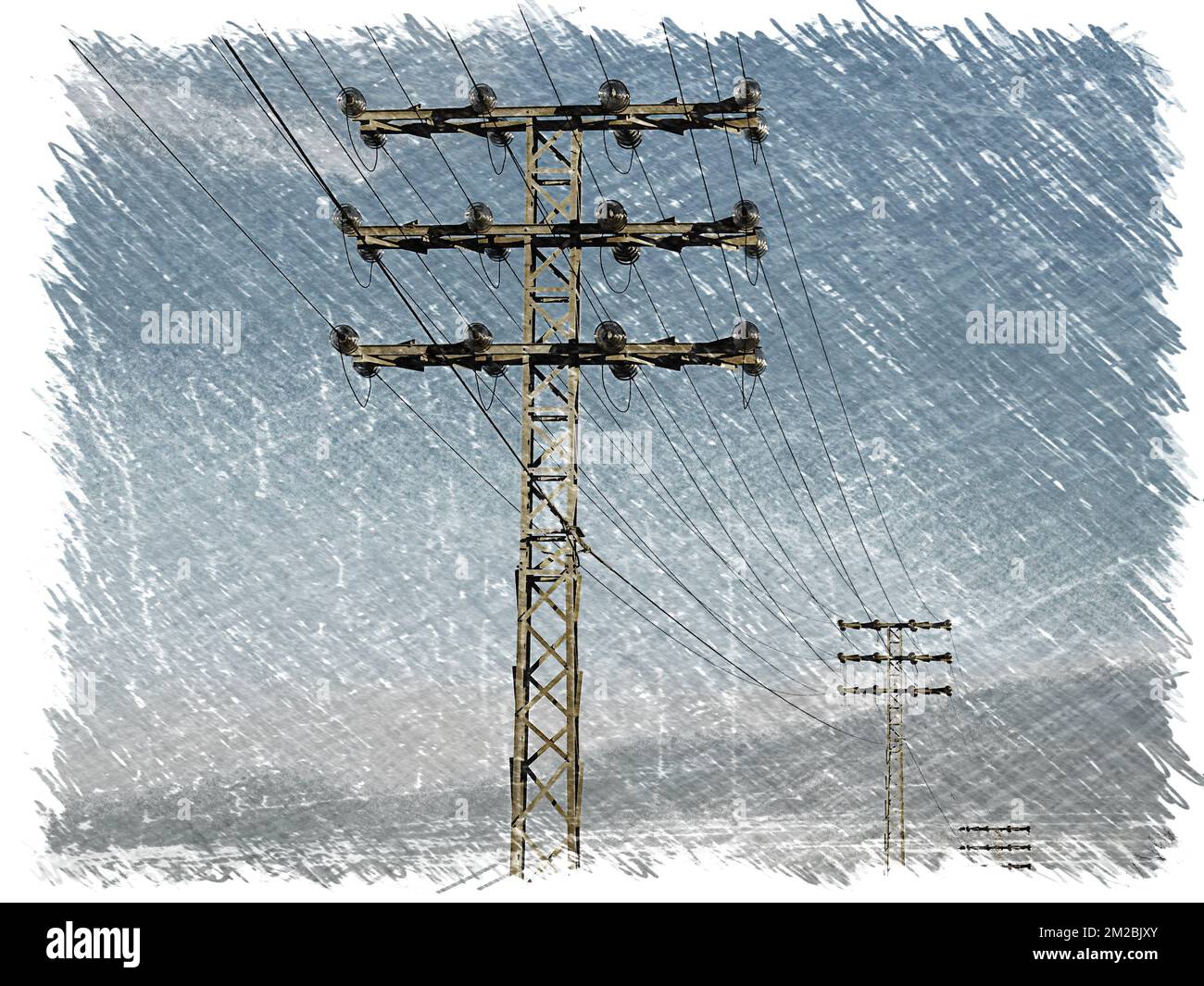 Electric mast | Pylône électrique 13/12/2017 Stock Photo